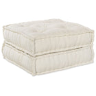 Modulaire bank 2 delen crème 70x70x36 cm stof