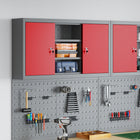 Gereedschapskast 50x20x55 cm rood grijs staal