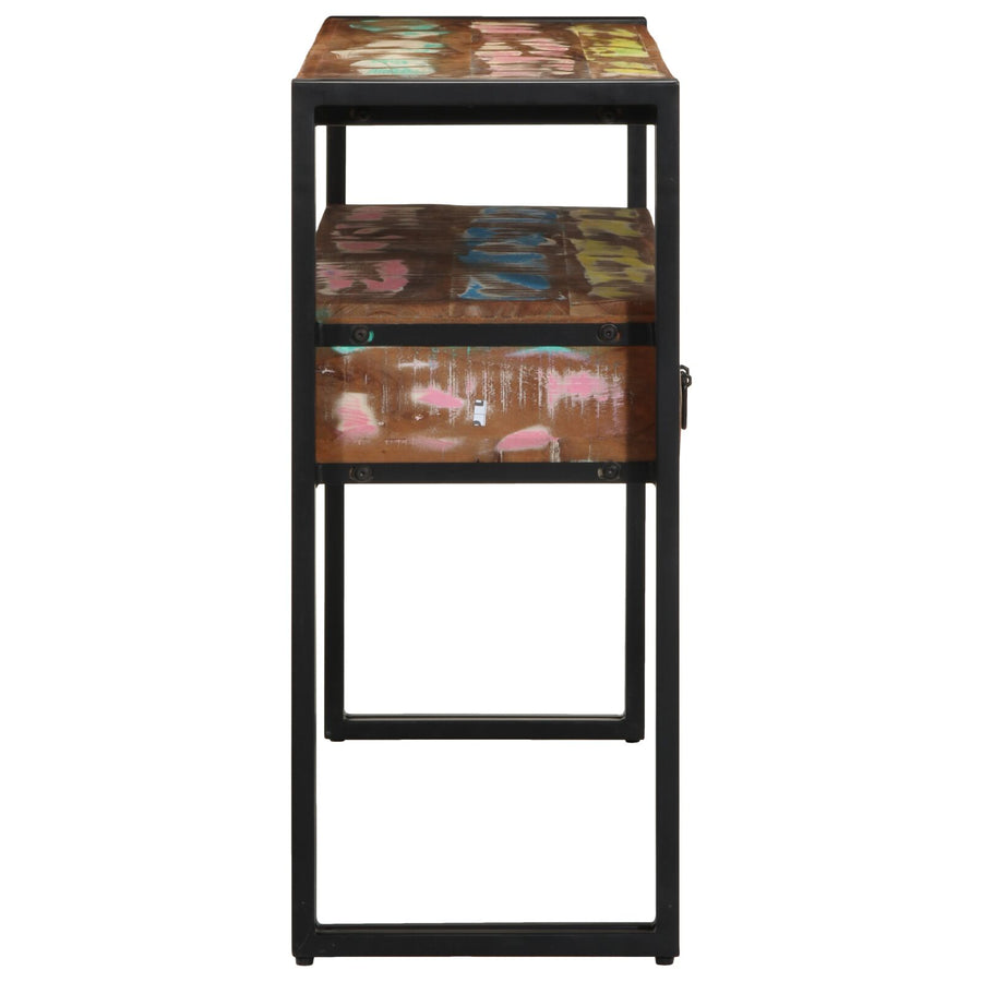 Bijzettafels Meerkleurig En Metaal 120 x 33 x 75 cm Massief gerecycled hout