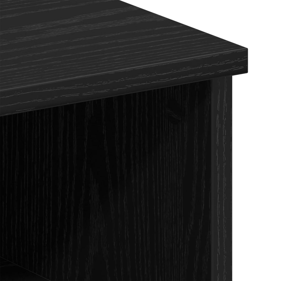 Nachtkastjes 2 Stuks Zwart Eiken 50X32X60Cm Bewerkt Hout