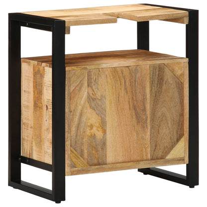 Badkast 55X35X60 Cm Massief Ruw Hout Massief ruw mangohout