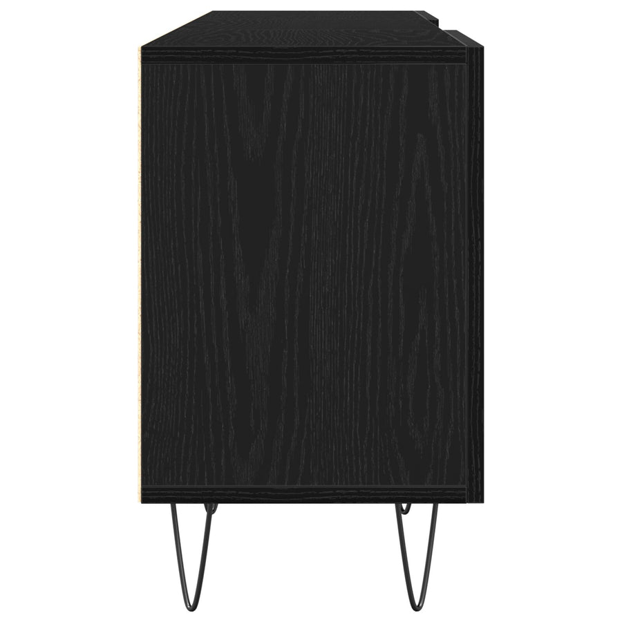 Tv-Kast Zwart Eiken 150X30X50 Cm Bewerkt Hout