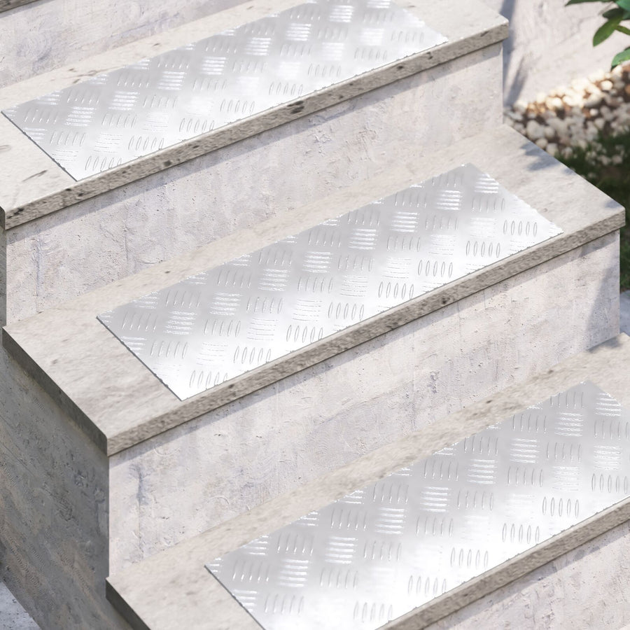Aluminium Checker Plates 4 Stuks Antislip 60X20 Cm 60 x 20 x 0.2 cm Rechthoekig