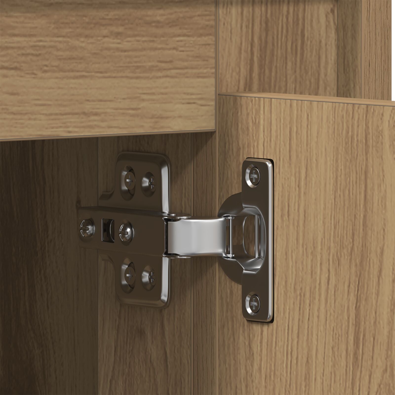 Dressoir Artisan Eiken 80X34X75 Cm Bewerkte Hout