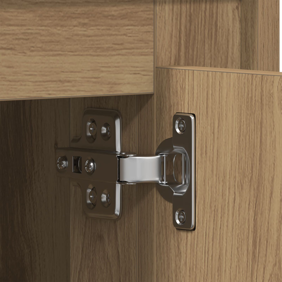 Dressoir Artisan Eiken 80X34X75 Cm Bewerkte Hout