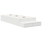 Storage bed frame with drawer with storage White 80 cm Engineered wood