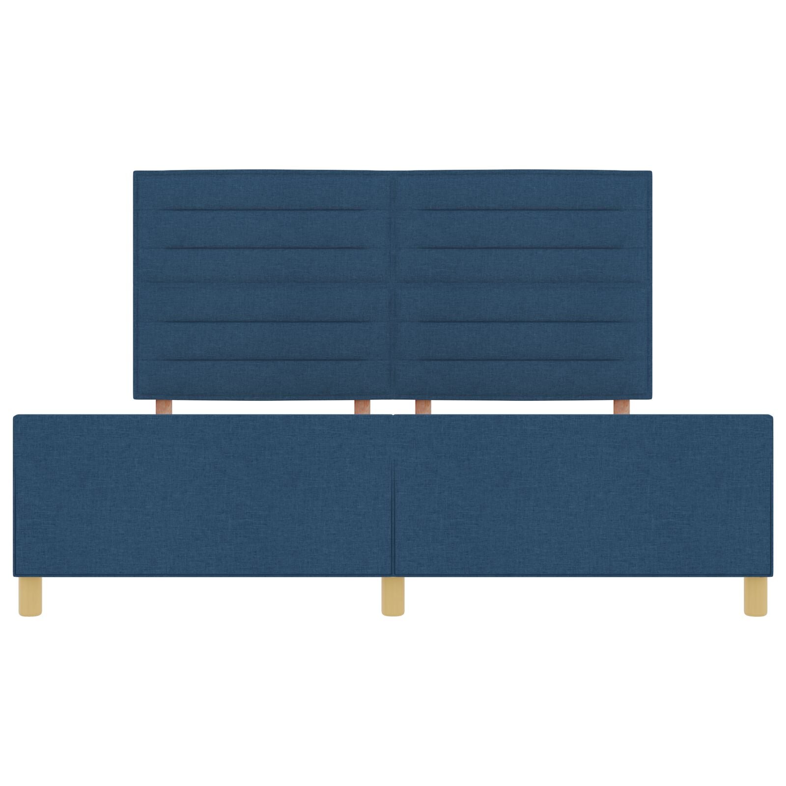 Blauw Stoffen Bedframe 180X200 Cm Crème