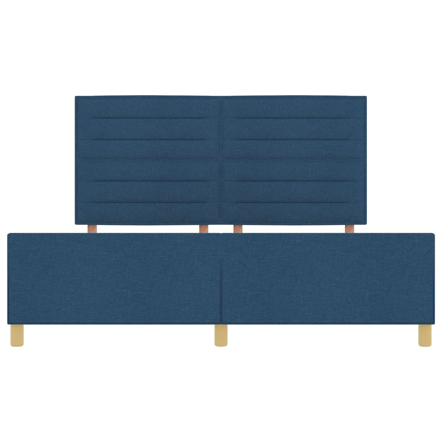 Blauw Stoffen Bedframe 180X200 Cm Crème