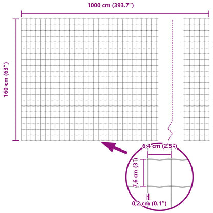 Euro Hek Set Van 2 Groen Poedergecoat Staal 10 X 1,6 M Duurzaam