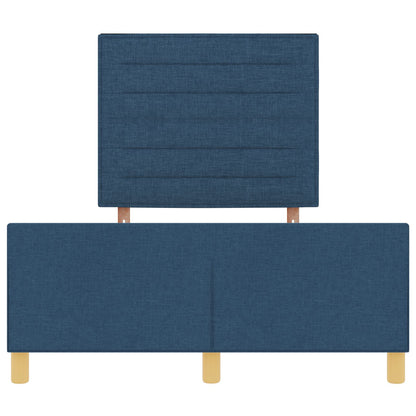 Bedframe Blauw Stof 120 X 190 Cm Bedframe Rechthoekig Modern Crème