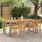 Eettafel acaciahout 200x90x75 cm grijs