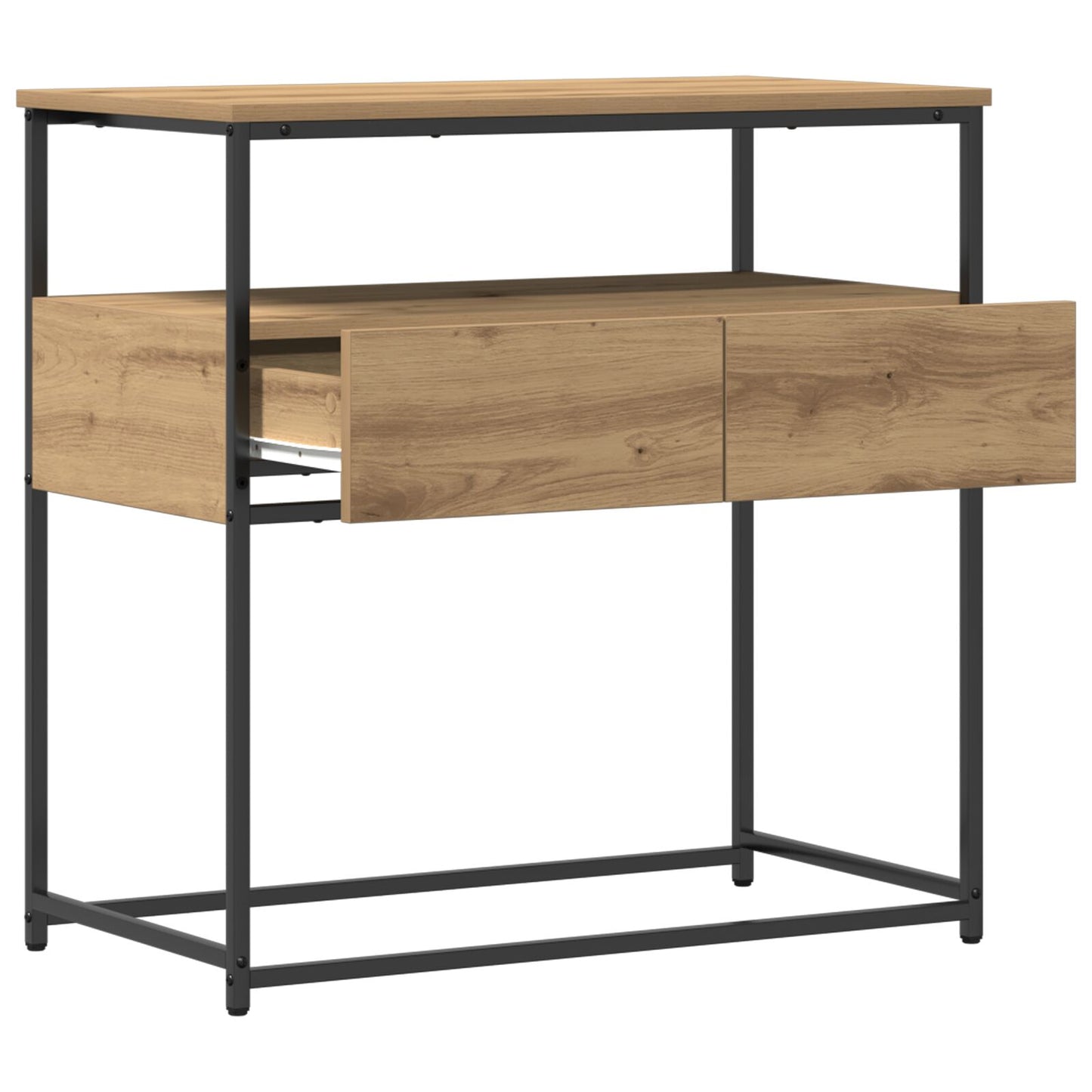 Console Tafel Artisan Eik Gelaagd Hout En Staal Artisan eiken 75 x 40 x 75 cm