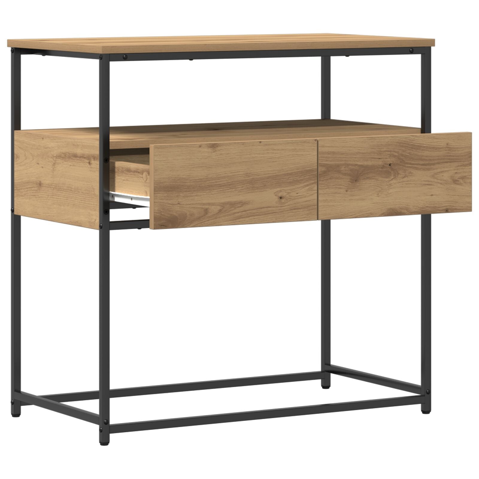Console Tafel Artisan Eik Gelaagd Hout En Staal Artisan eiken 75 x 40 x 75 cm