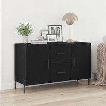 Dressoir Zwart Eiken 100X36X60 Cm Geengineerd Hout