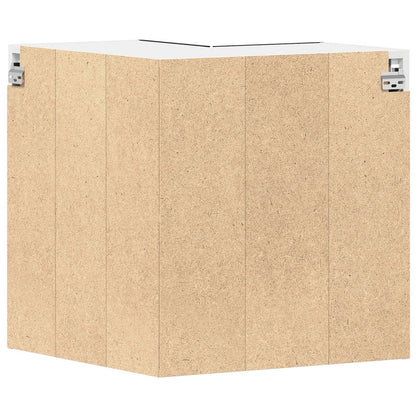Hangende Hoekkast - Zwart Eiken - 57X57X60 Cm - Gemaakt Van Bewerkt Hout