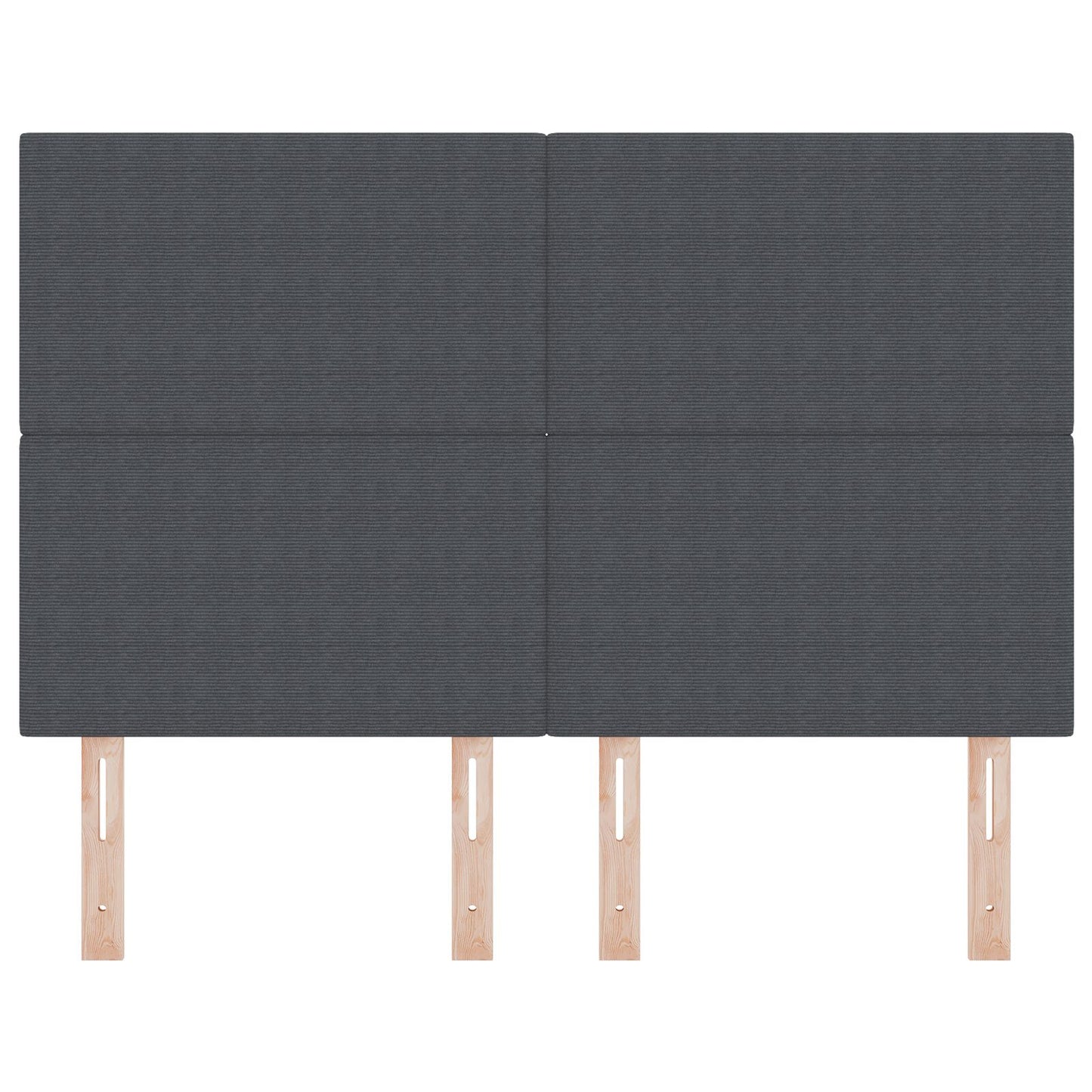 Hoofdbord Eenvoudig Ontwerp Koorduroy Stof Donkergrijs 140 cm Hoog hoofdbord
