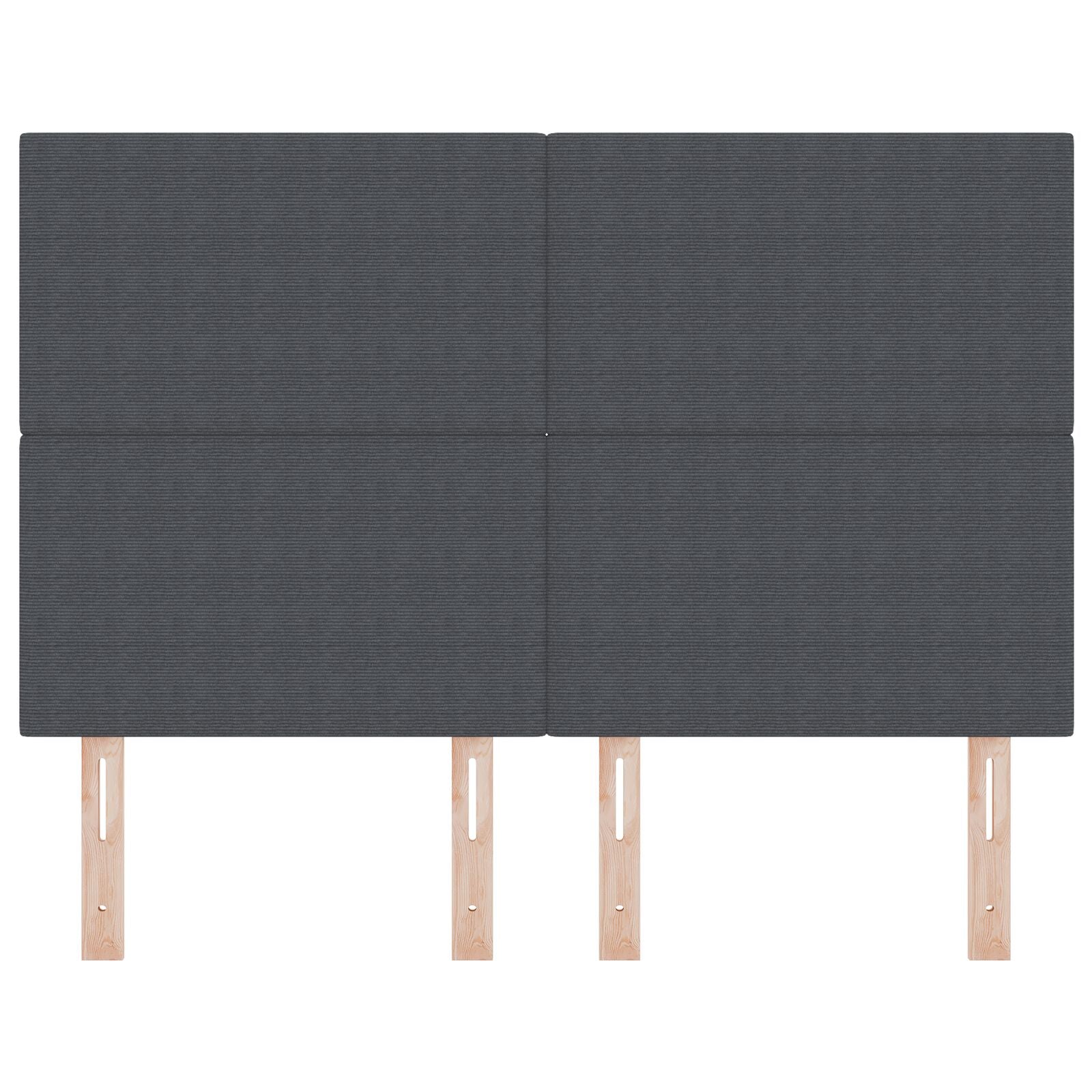 Hoofdbord Eenvoudig Ontwerp Koorduroy Stof Donkergrijs 140 cm Hoog hoofdbord