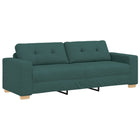 Loveseat with cushion Dark Green Fabric