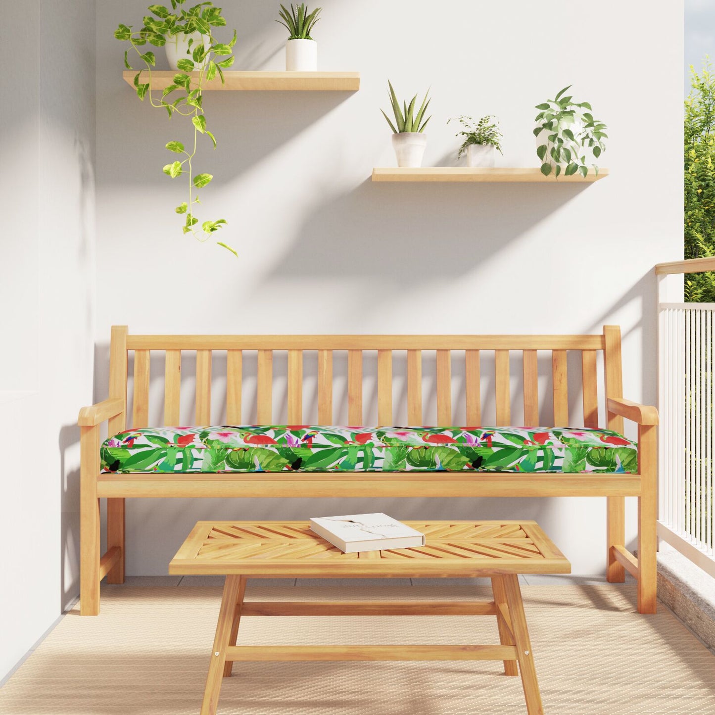 Pallet Kussen Voor Bank 180X40X8 Cm Oxford Stof Tropische jungle