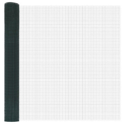 Gelaste Draadhek Met 13 Palen Groen 1.2X50 M Staal Gegalvaniseerd Staal
