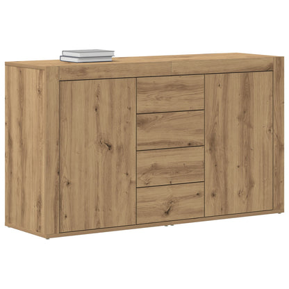 Dressoir Artisan Eiken Bewerkt Hout 120 X 36 X 69 Cm