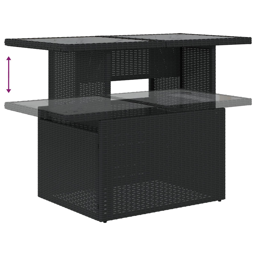 Tuin Sofa Set Set Van 6 Bruin Poly Rattan Tuin Sofa Set