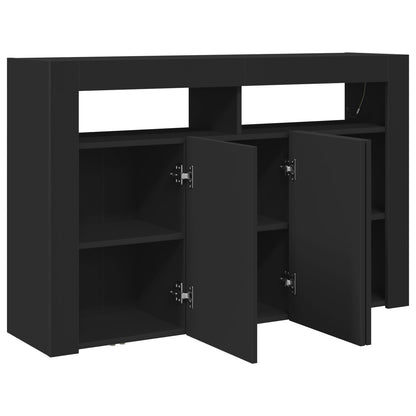 Dressoir Engineered Hout 116 X 30 X 75 Cm Dressoir Zwart