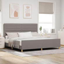 Bedframe Taupe 200X200 Cm Stof Crème