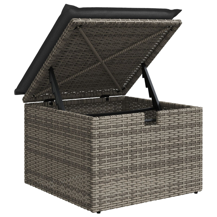 8 Delige Tuin Sofa Set Met Kussens Grijs Poly Rieten