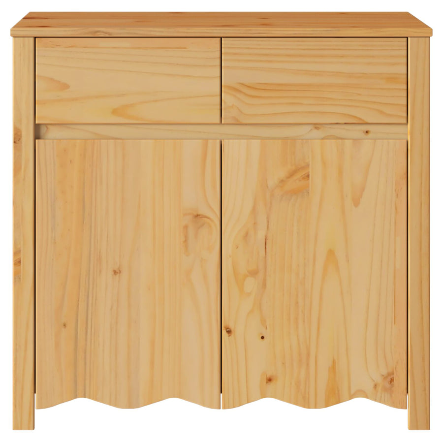 Dressoir ""Drammen"" 79X43X75,5 Cm Massief Hout Grondhout Eiken