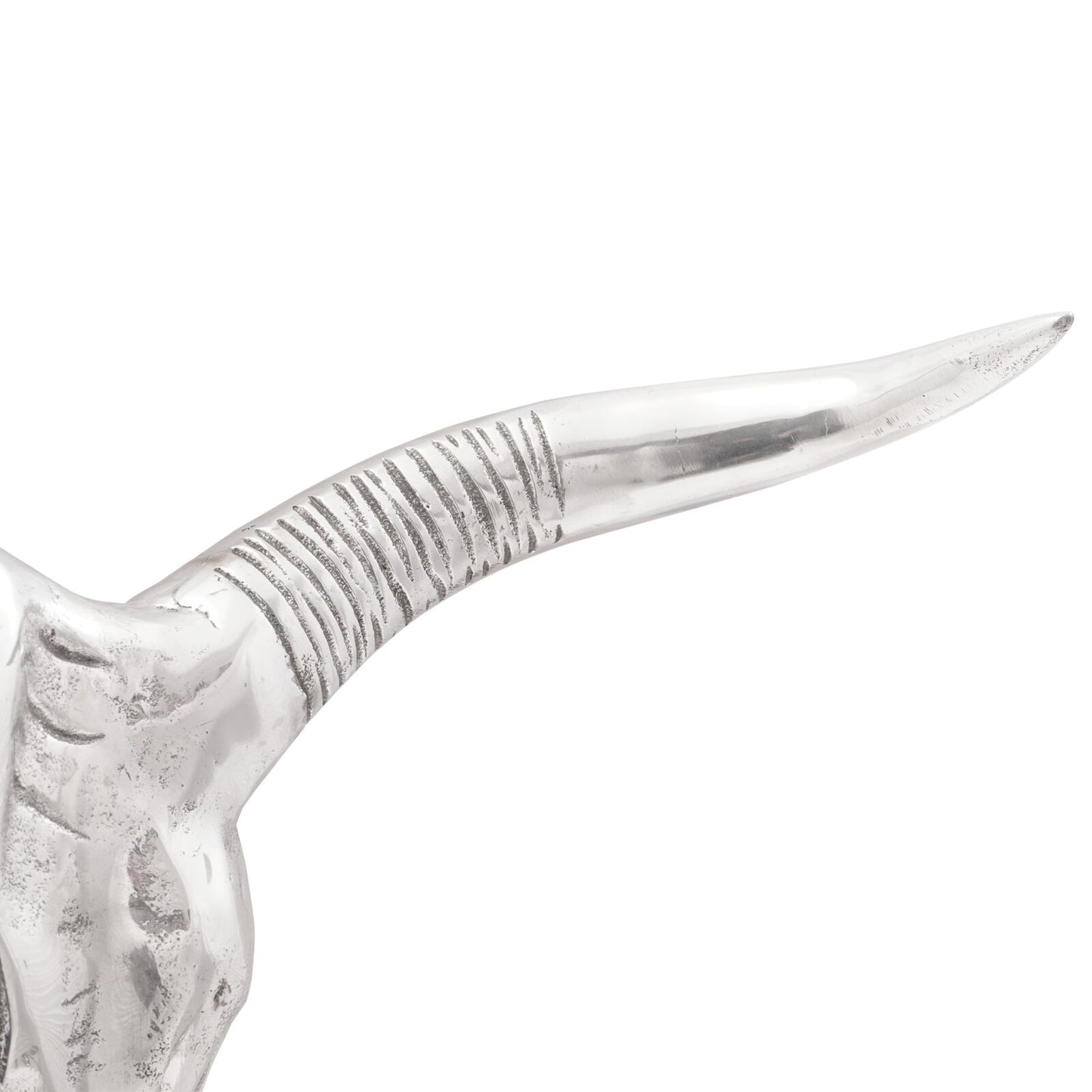 Muurbevestigde Stieren Zilver 49X10X36 Cm Aluminium Kop