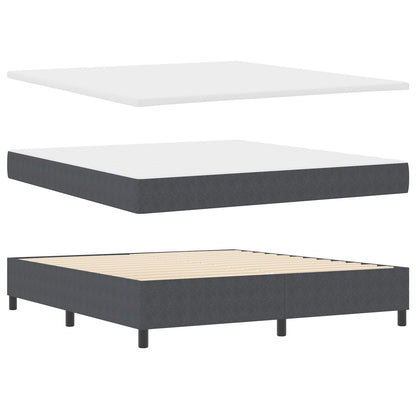 Boxspringbed Met Matras Donkergrijs Super King Corduroy Stof