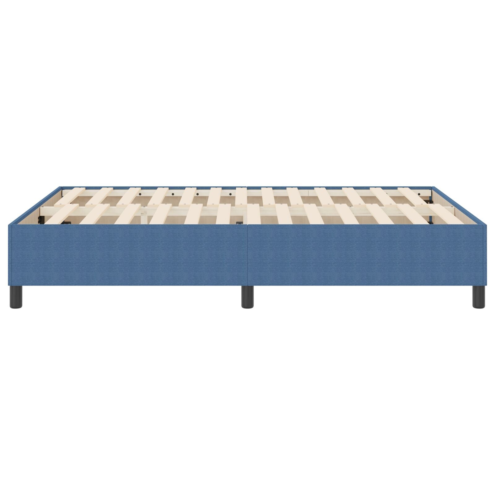 Boxspring Bed Corduroy Stof Blauw 140 x 200 cm