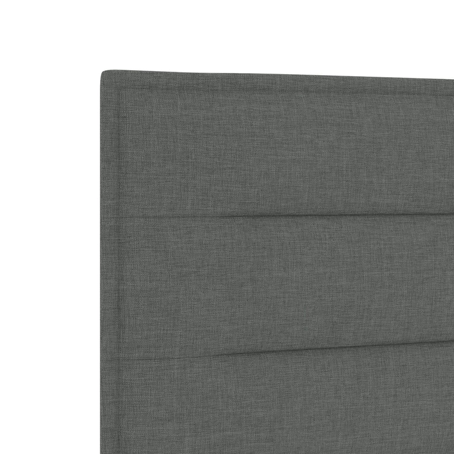 Bedframe Donkergrijs 80X200 Cm Stof Crème