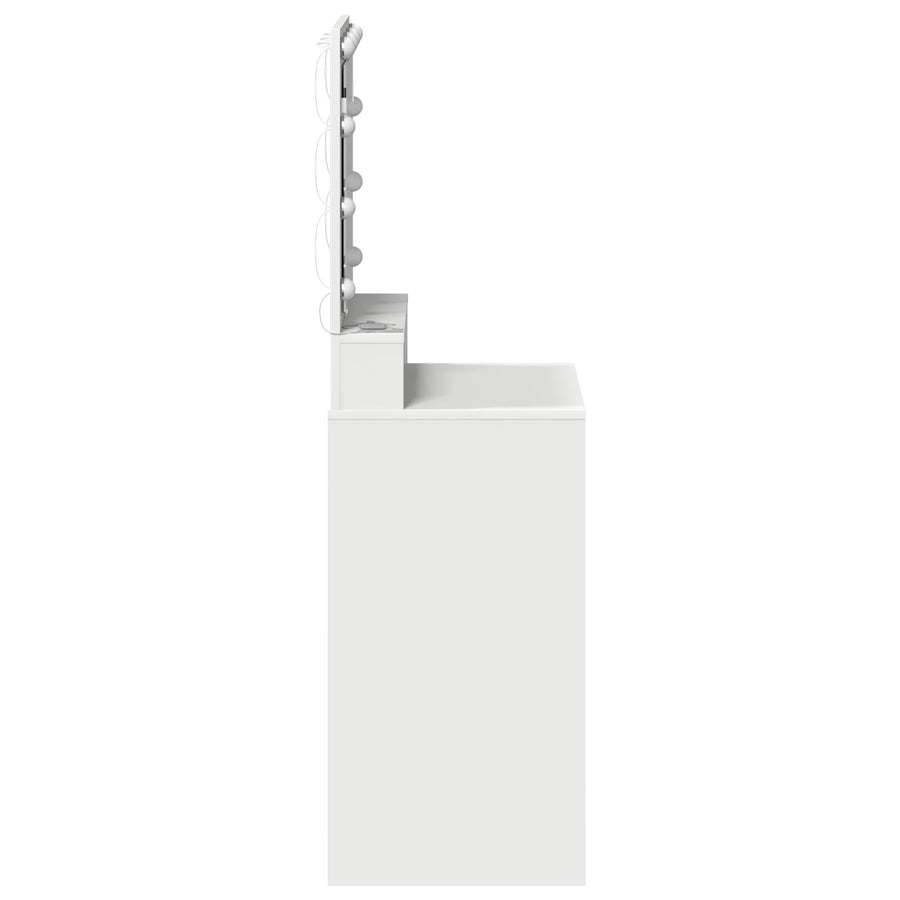 Kaptafel Met Led-Verlichting - - Wit 50 x 41 x 135 cm