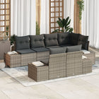 Garden Sofa Set with Cushions 7 pcs Grey Polyrattan