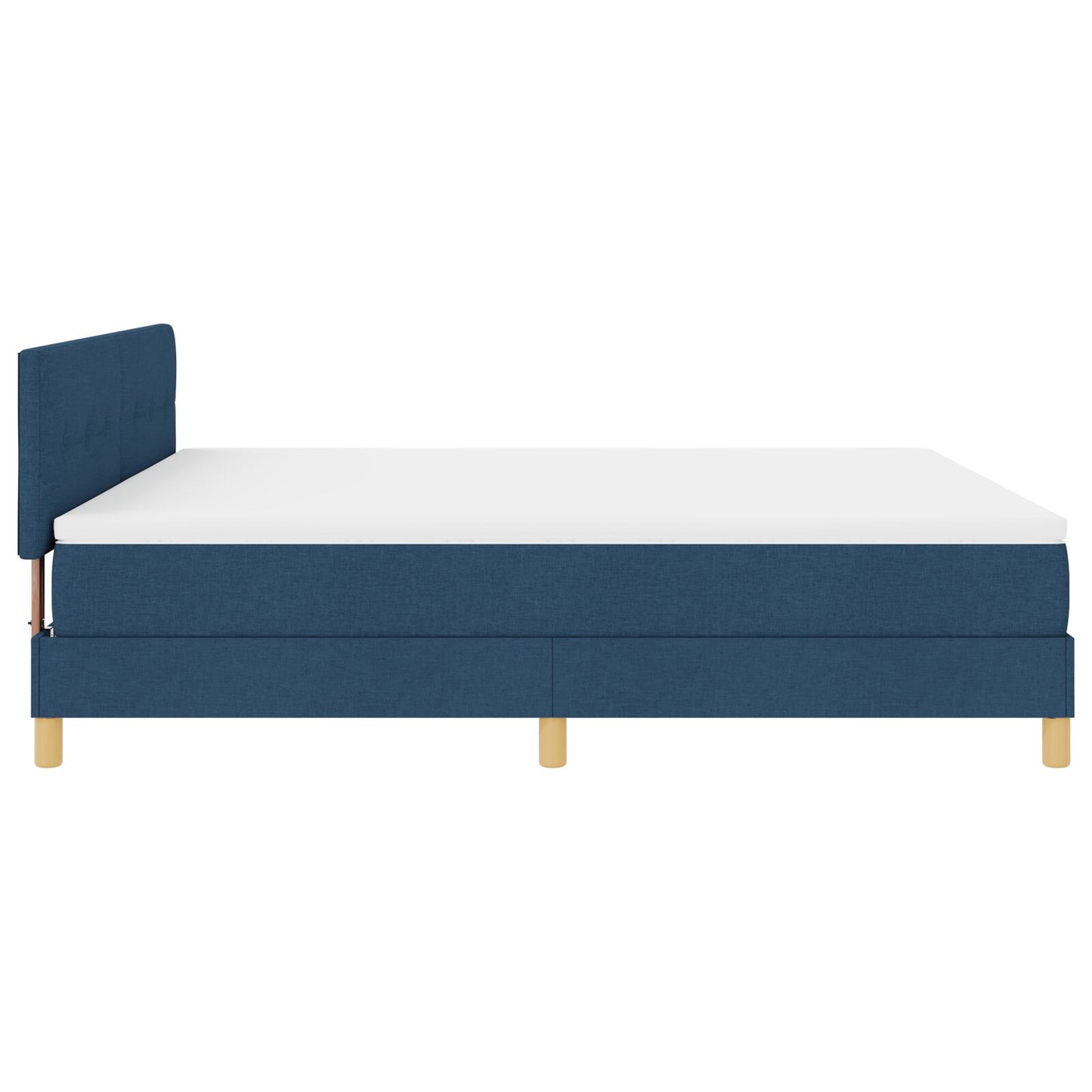 Boxspringbed Met Matras Blauw 180X200 Cm Stof Crème