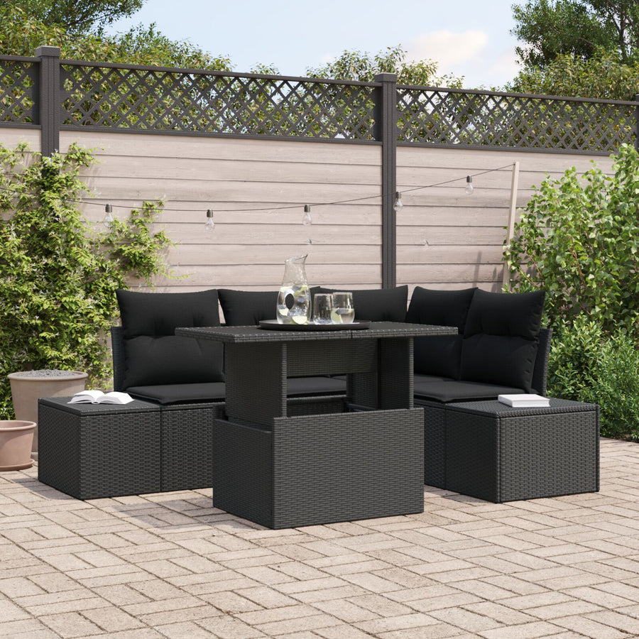 Tuin Sofa Set Set Van 5 Donkergrijs