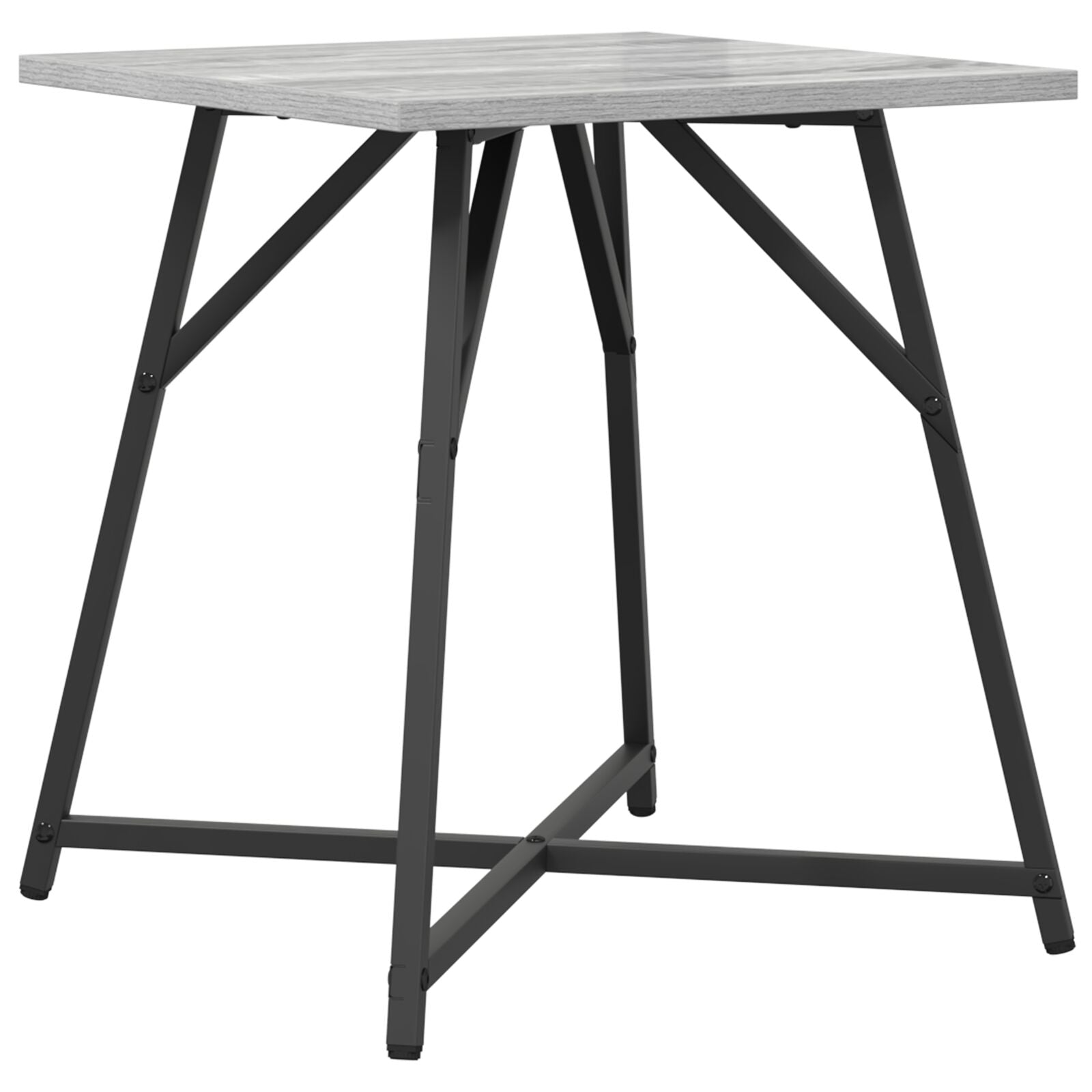 Bijzettafelset Van 2 St Grey Sonoma Hout En Metaal Grijs sonoma