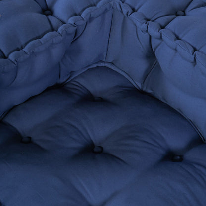 Modulaire Poefjes - Set Van 4 In Stof Indigo 70 x 70 x 54 cm 3x middelste + hoek