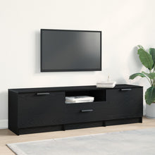 Tv-Kast - Zwart Eiken - 140X35X40 Cm - Gemaakt Van Engineered Wood