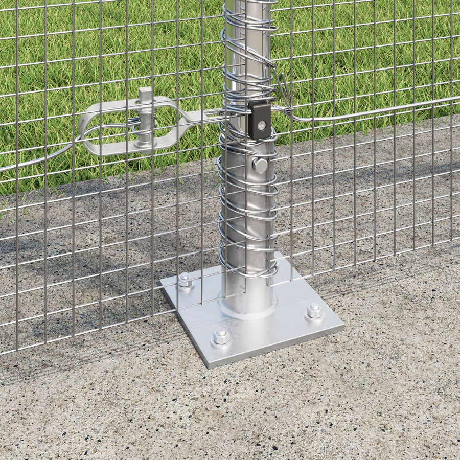 Gelaste Draad Schutting Met 13 Flenspalen 1.5X50 M Gegalvaniseerd Staal Gegalvaniseerd Staal