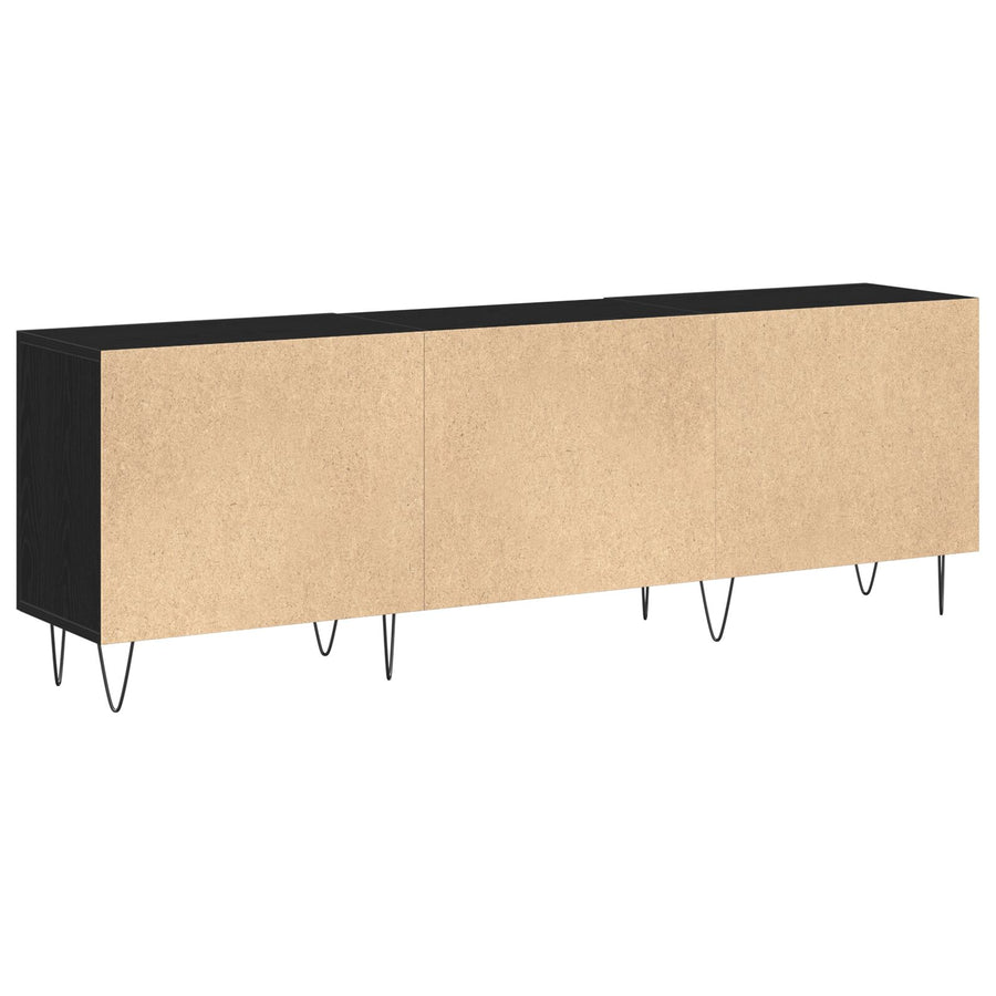 Tv-Kast Zwart Eiken 150X30X50 Cm Bewerkt Hout