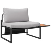 Tuinset staal lichtgrijs 2 personen 117x70x67.5 cm