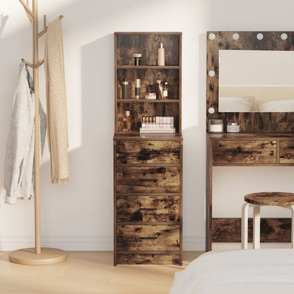 Highboard 40X41X135 Cm Geëngineerd Hout Gerookt eiken
