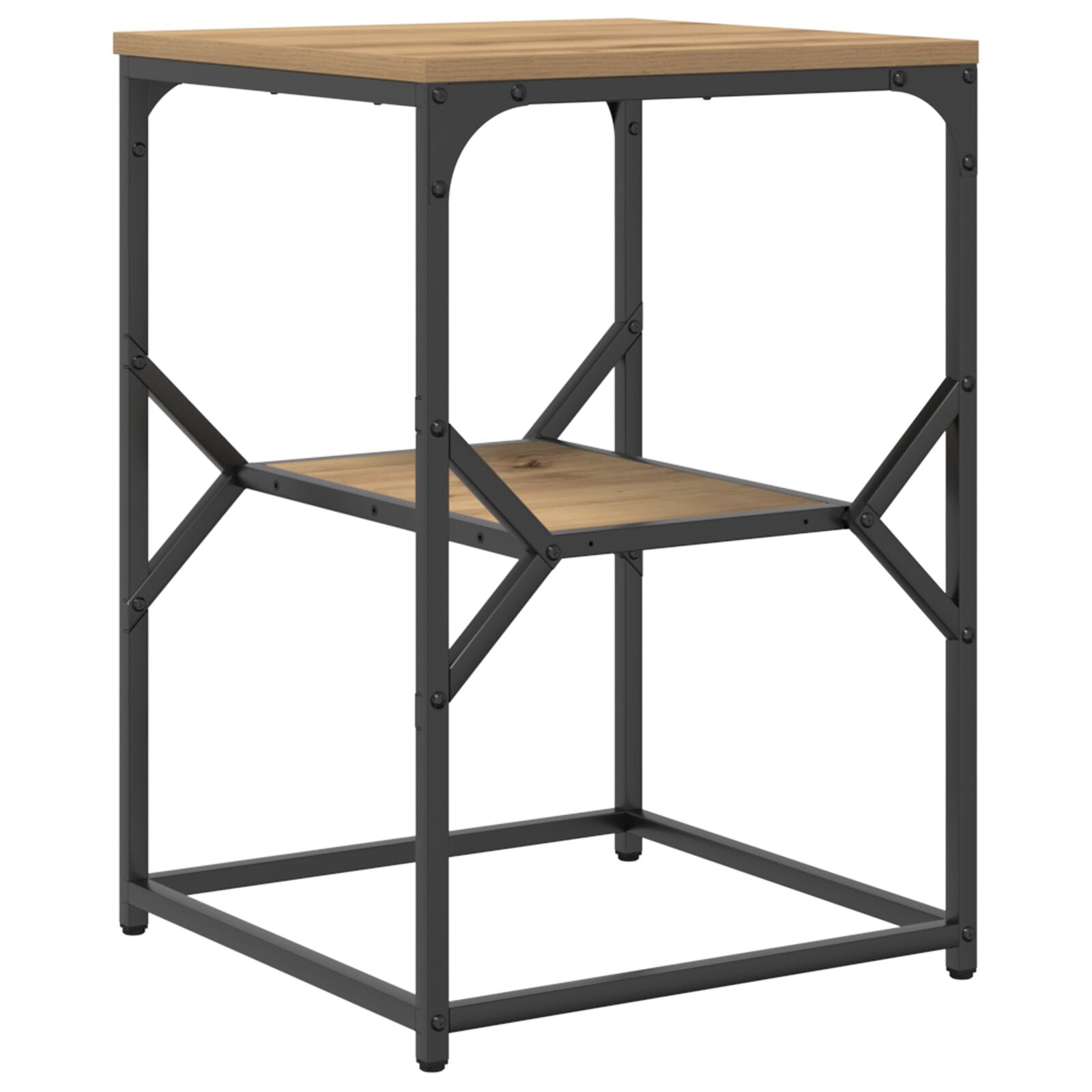 Bijzettafel Artisan Eiken 41X40X60 Cm Engineered Hout Ambachtelijk eiken