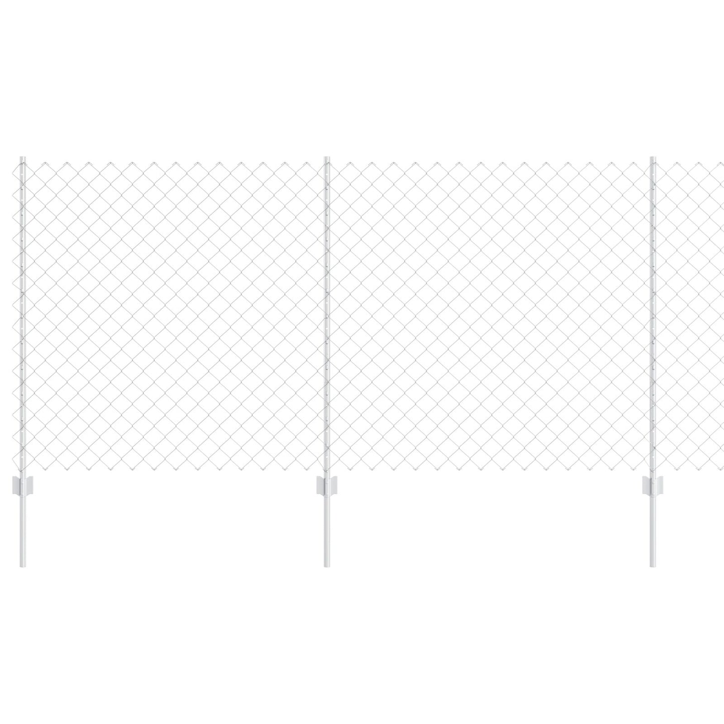 Kettinglink Hek Met 44 U Posts Zilver 1.2M X 25M Staal