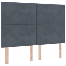 Hoofdbord Met Knopen Fluweel Donkergrijs 160 cm Hoog hoofdbord