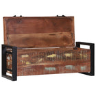 Opbergkist 80x30x30 cm massief gerecycled hout multikleur
