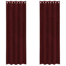 Blackout Gordijnen 2 Stuks Fluweel Wijnrood 140 x 260 cm met oogjes